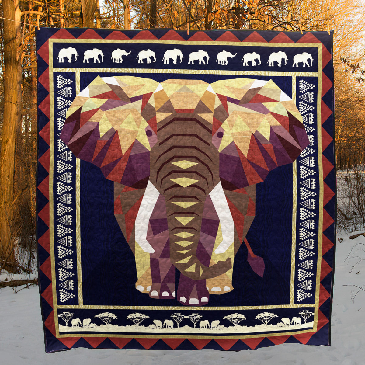 Elephant HN210517 Quilt Blanket