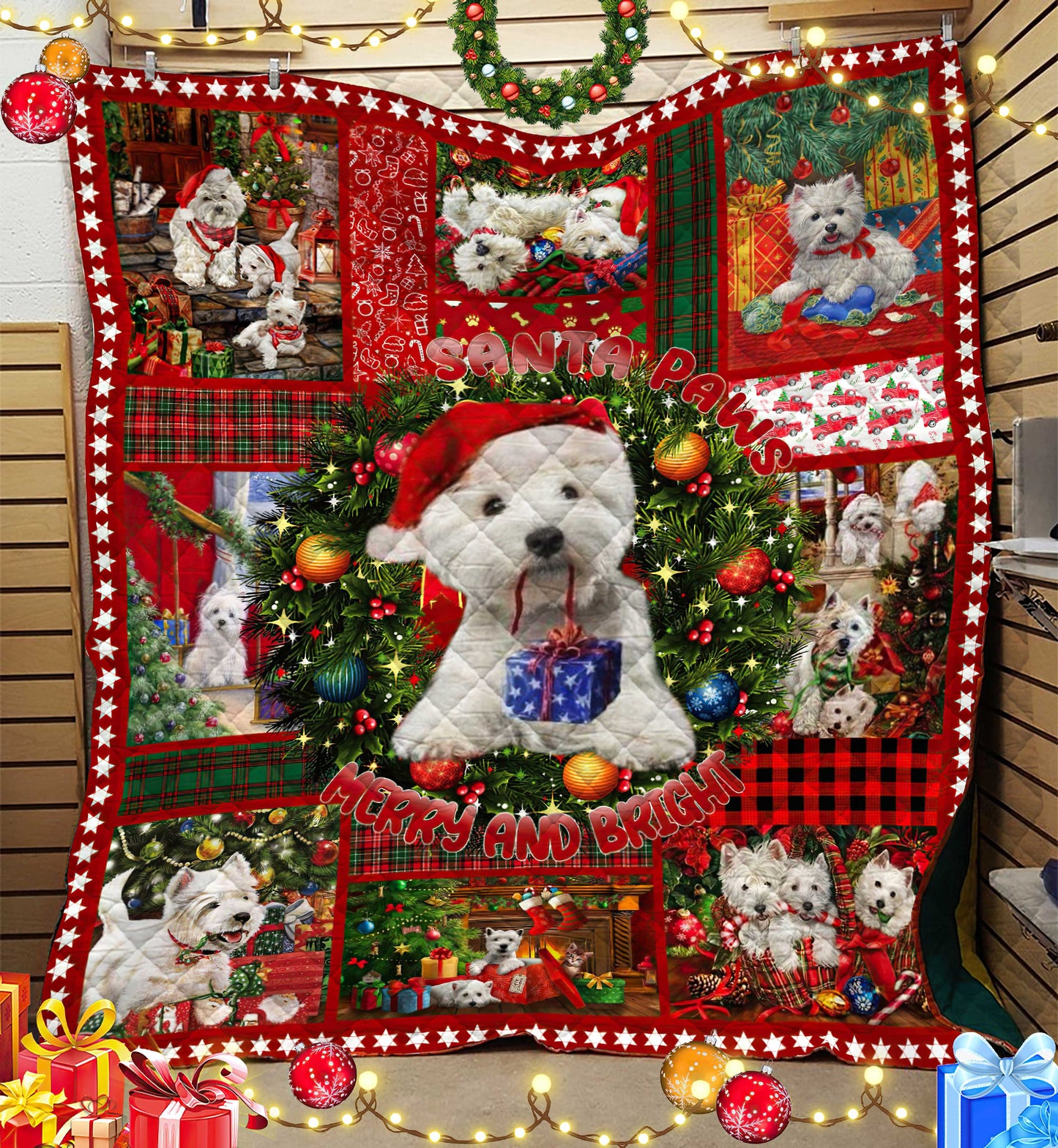 Westie Christmas Quilt Blanket HN221003T