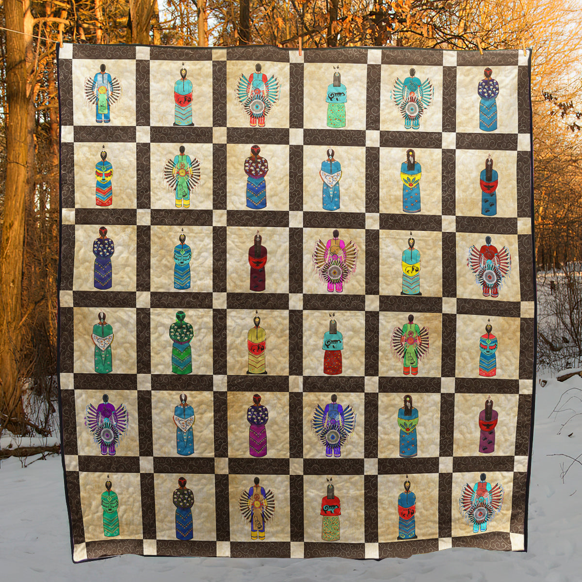Native American Inspired Powwow Art Quilt TL080402Y – Charming Favor