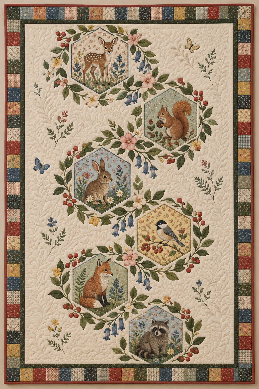 Woodland Whimsy Ribbon Trail TD101026054 Quilt Blanket