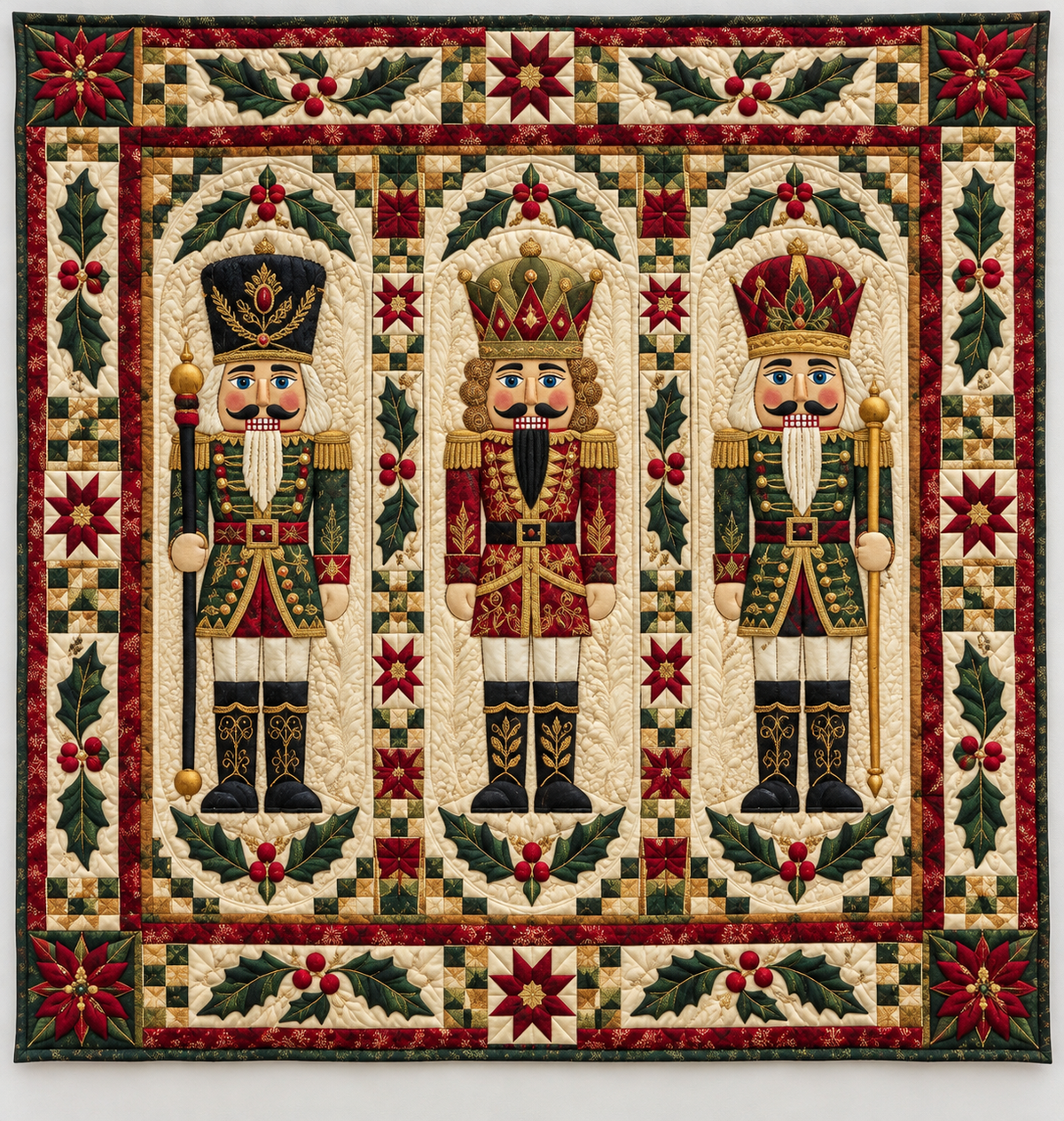 Regal Nutcracker Trio TD141026009 Quilt Blanket
