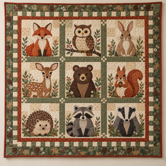 Forest Friends TD101026001 Quilt Blanket