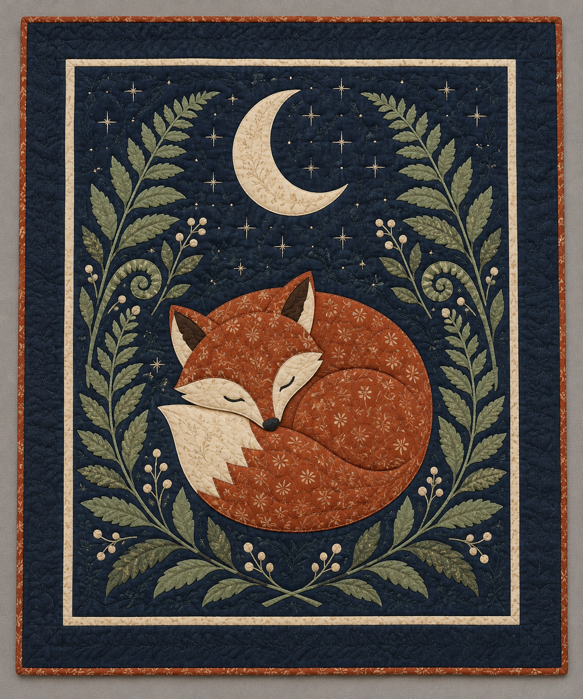 Moonlit Fox Garden TD101026058 Quilt Blanket