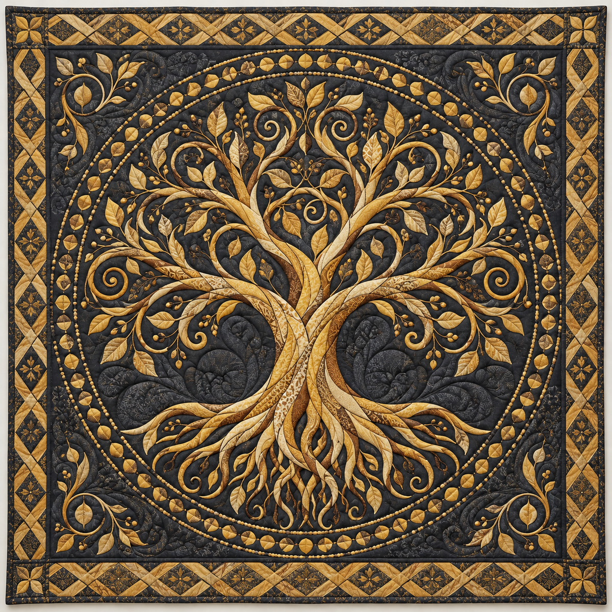 Antique Gold Arbor TD141026524 Quilt Blanket