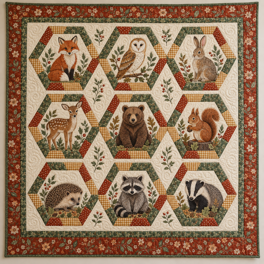 Woodland Honeycomb TD101026002 Quilt Blanket