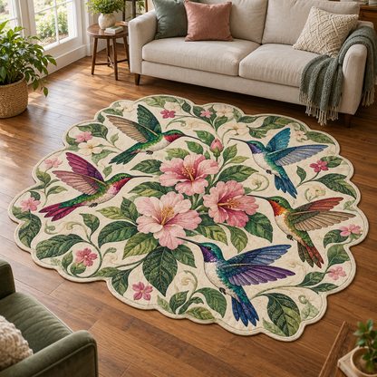 Hummingbird Garden Dance TD131026034 Custom Shape Area Rug