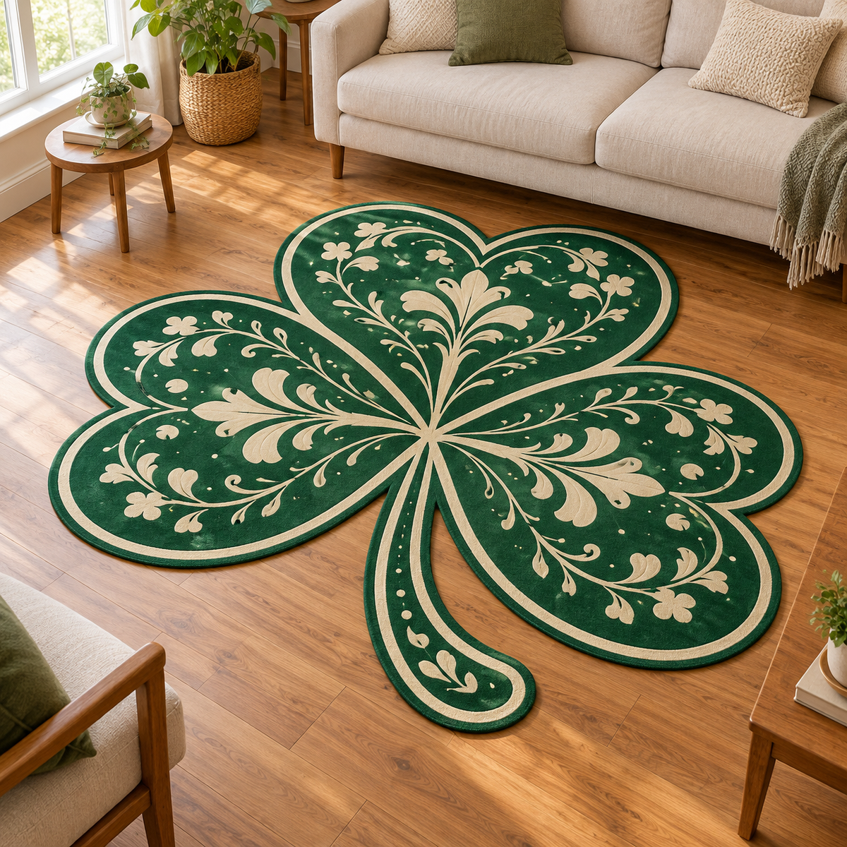 Emerald Clover TD131026036 Custom Shape Area Rug