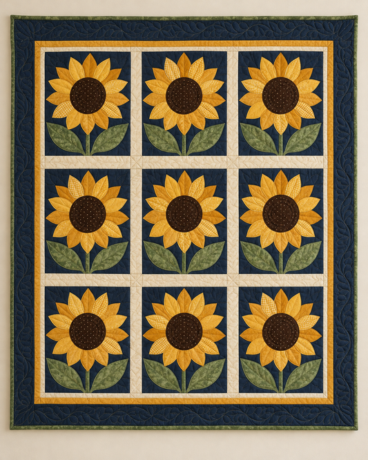 Sunflower Courtyard TD101026018 Quilt Blanket