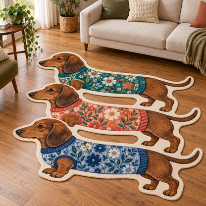 Dachshund Sweater Club TD131026040 Custom Shape Area Rug