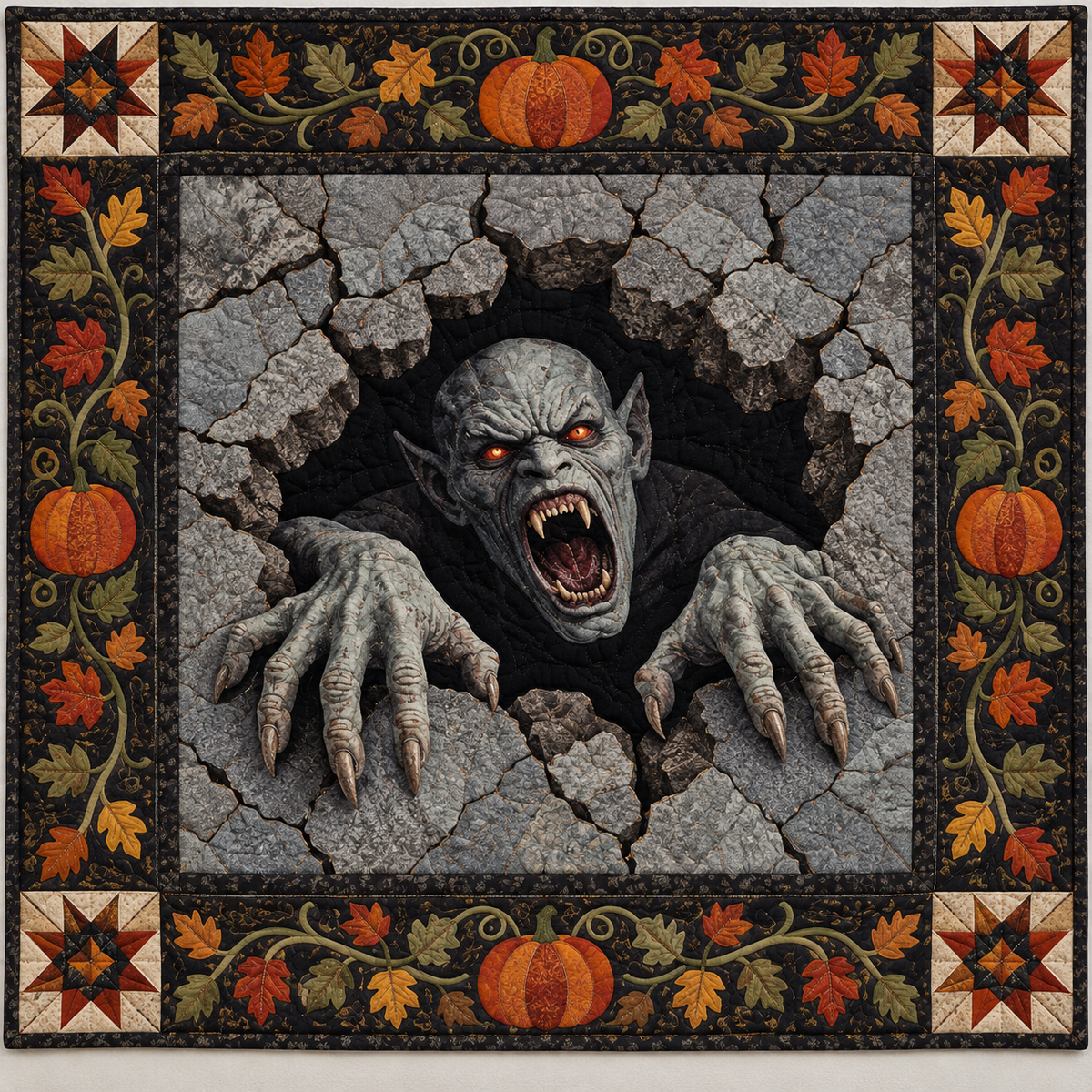 Halloween Howl Illusion TD141026540 Quilt Blanket