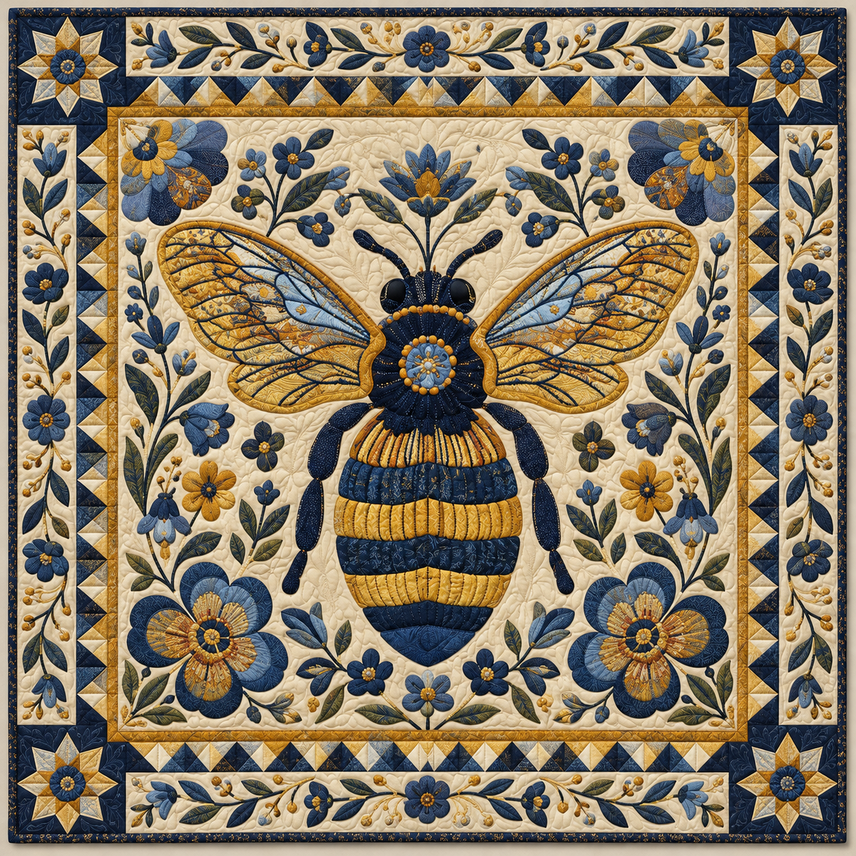 Golden Bee Botanical TD141026546 Quilt Blanket