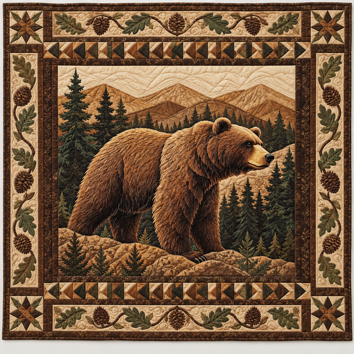 Woodland Bear Sanctuary TD141026547 Quilt Blanket