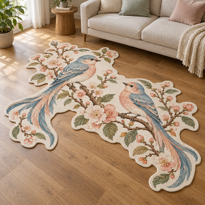 Songbird Blossom Branch TD131026051 Custom Shape Area Rug