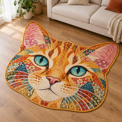 Sunshine Patchwork Cat TD131026052 Custom Shape Area Rug