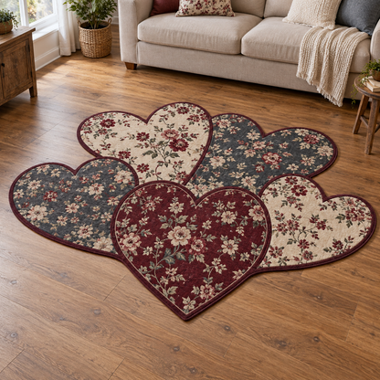 Heritage Patchwork Hearts TD131026057 Custom Shape Area Rug