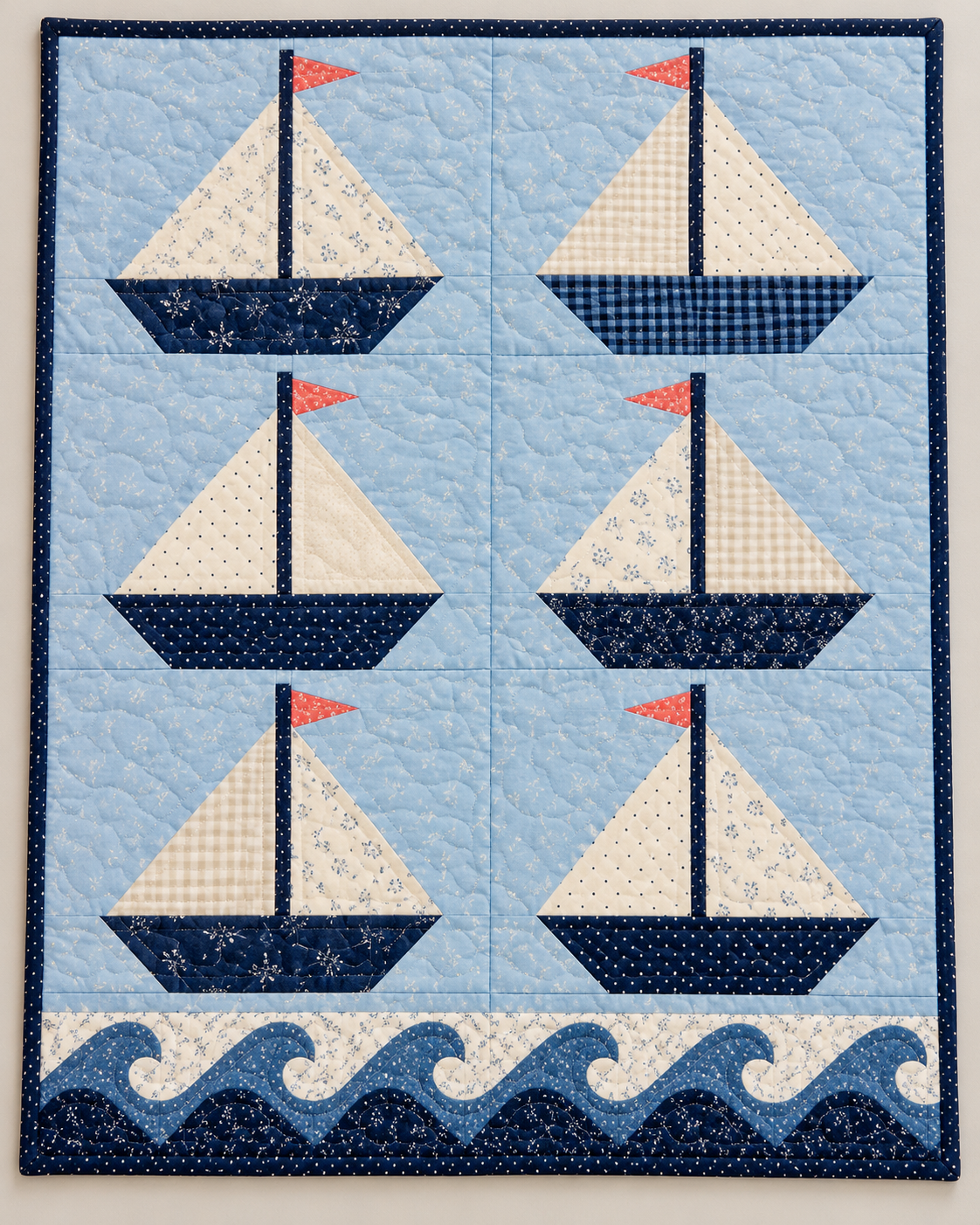 Coastal Sailboats TD101026015 Quilt Blanket
