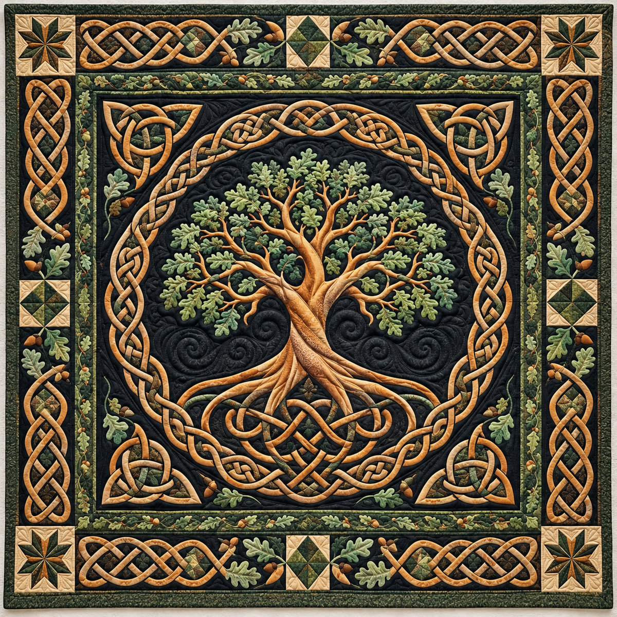 Celtic Tree Knotwork TD141026566 Quilt Blanket