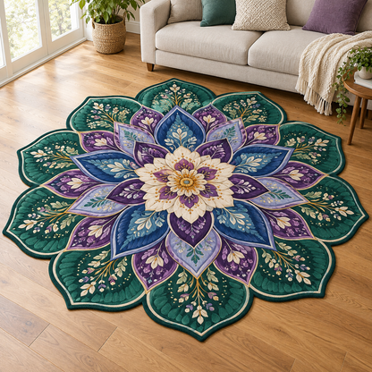 Garden Star Mandala TD131026067 Custom Shape Area Rug