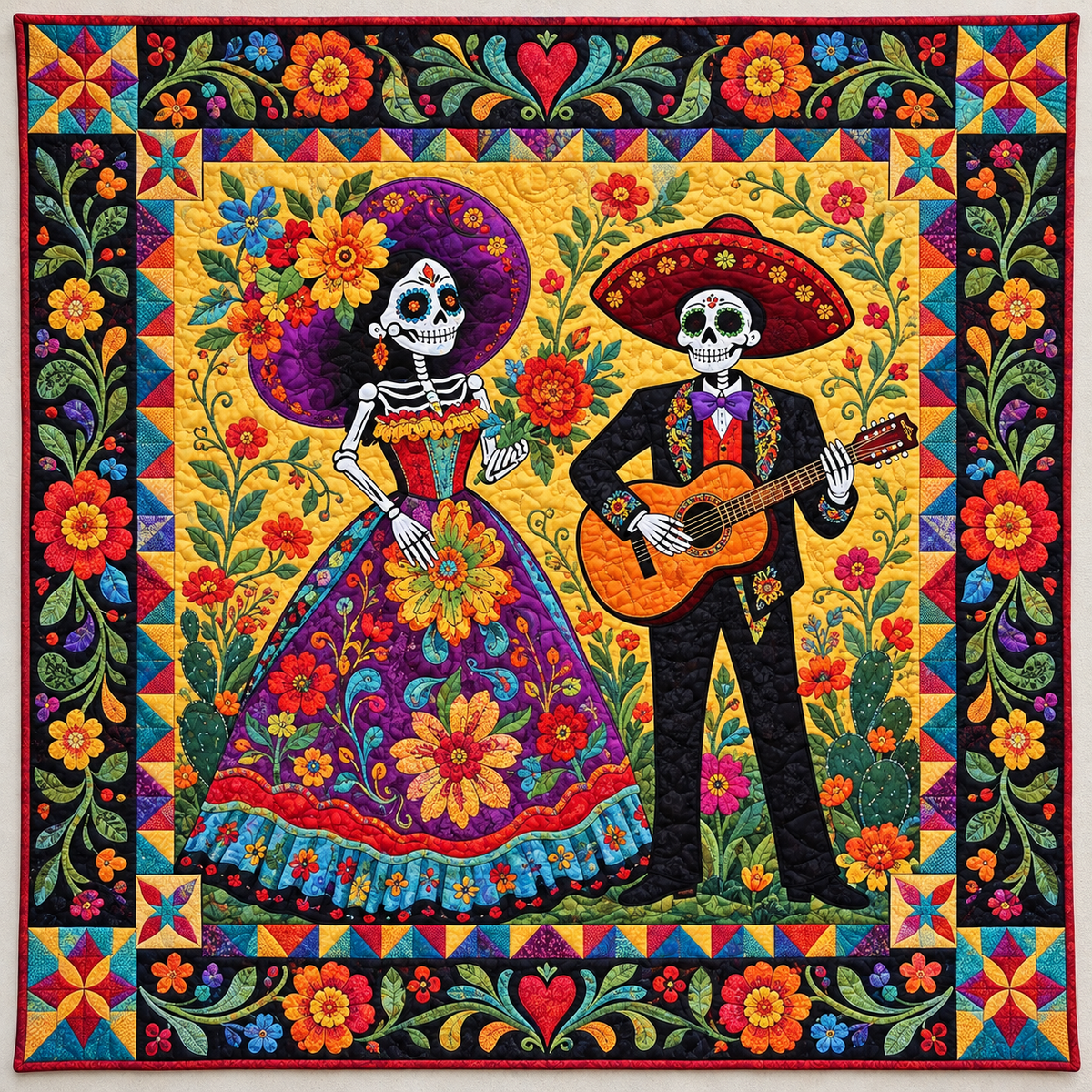 Day Of the Dead Dance TD141026569 Quilt Blanket