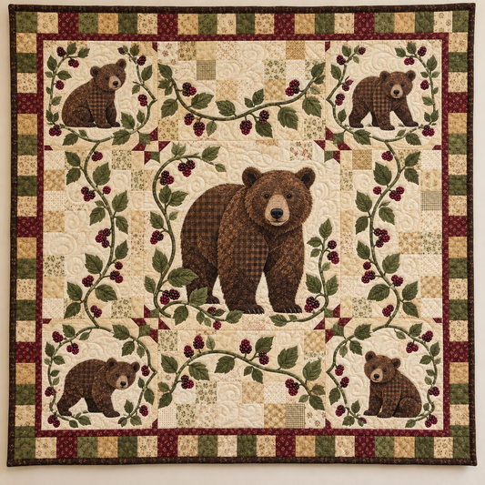 Bear and Berry Trails TD101026006 Quilt Blanket