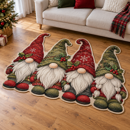 Christmas Gnome Gathering TD131026070 Custom Shape Area Rug