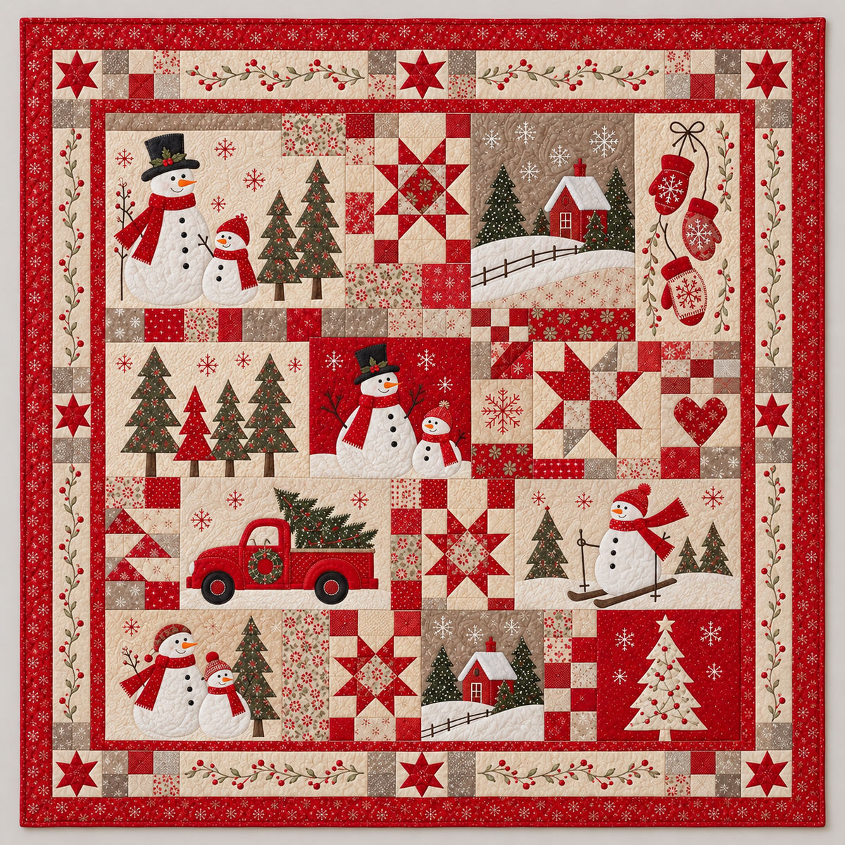 Rustic Christmas Holiday TD141026073 Quilt Blanket