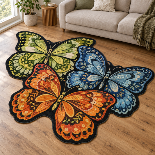 Butterfly Kaleidoscope TD131026074 Custom Shape Area Rug