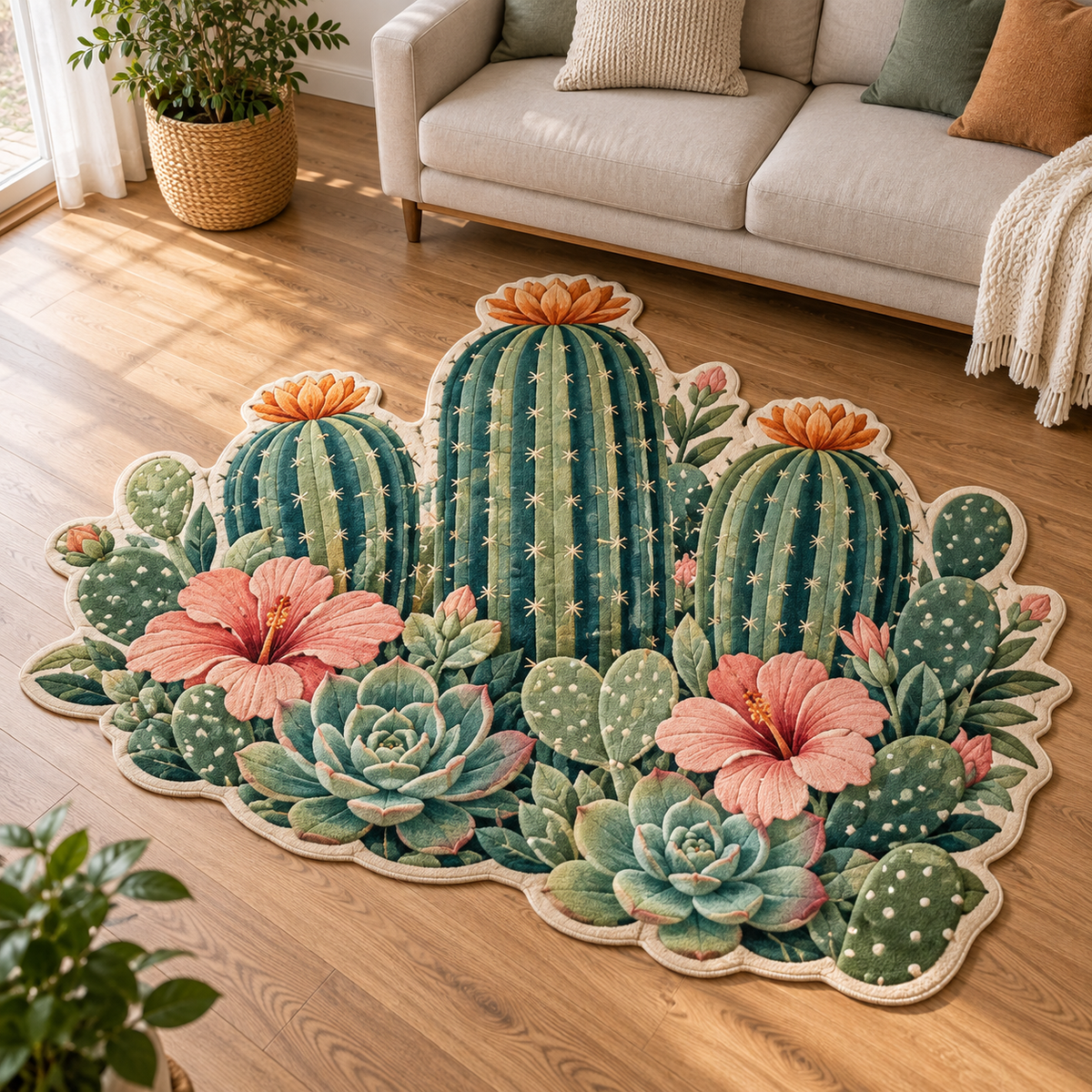 Cactus Blossom Terrace TD131026077 Custom Shape Area Rug