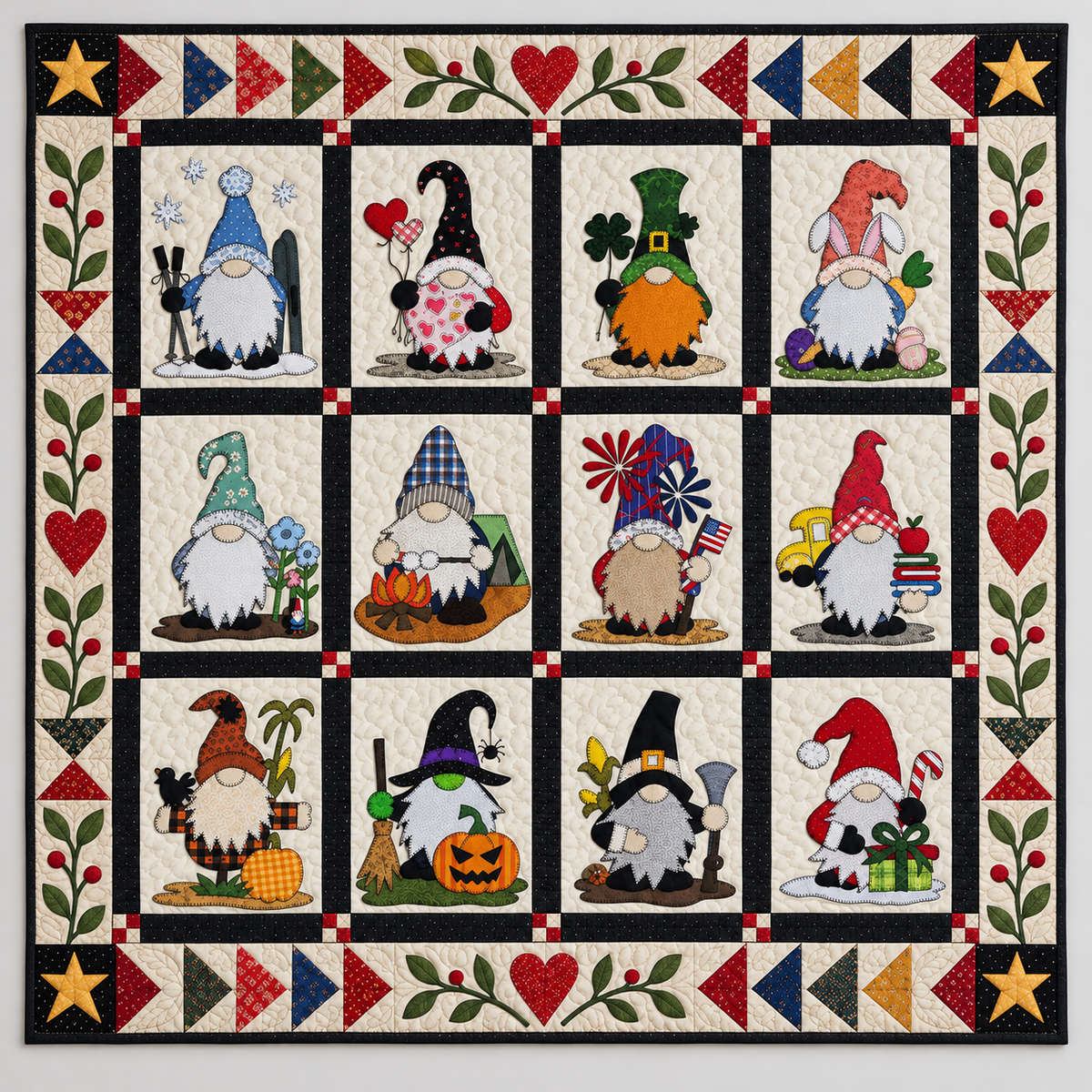 Twelve Months Of Gnomes TD141026082 Quilt Blanket