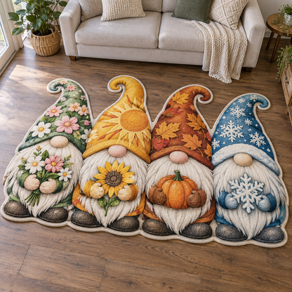 Gnome Seasons TD131026082 Custom Shape Area Rug