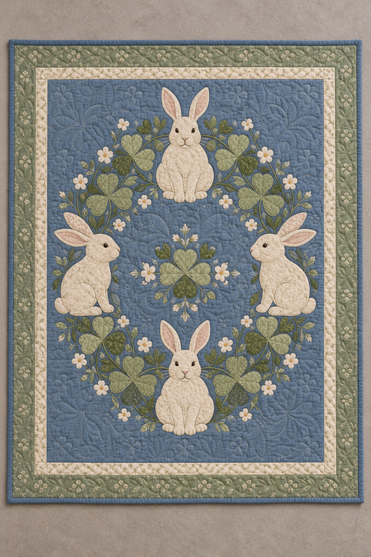 Rabbit Clover Ring TD101026065 Quilt Blanket