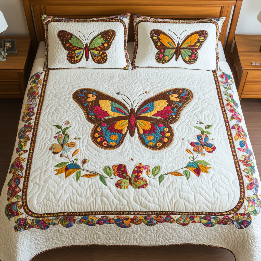 Butterfly TAI080824103 Quilt Bedding Set