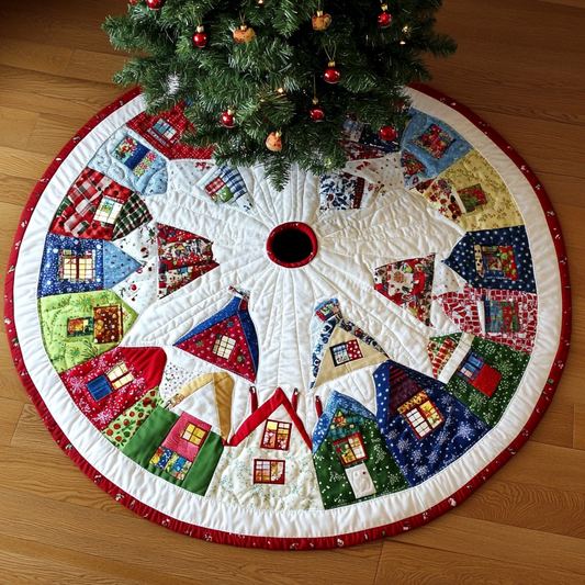 Christmas Houses DAI040924094 Quilted Tree Skirt