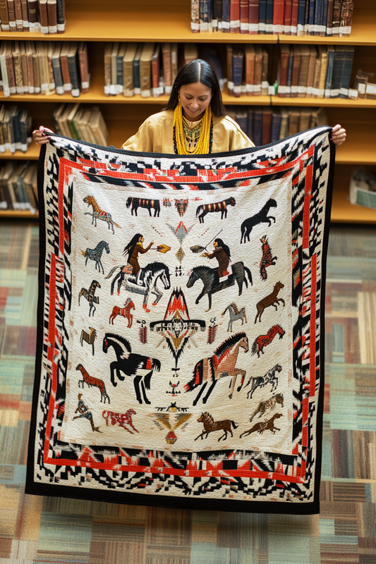 Native Horse TAI091024066 Quilt Blanket