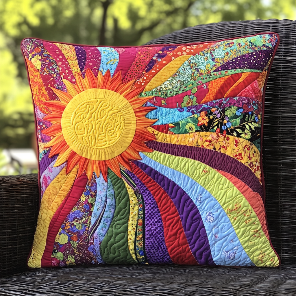 Hippie Sun TAI091024414 Quilted Pillow Case