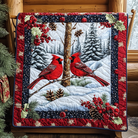 Christmas Cardinal TAI041024412 Quilt Blanket