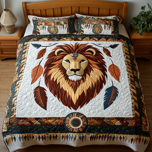 Native American Lion DAI241224162 Quilt Bedding Set