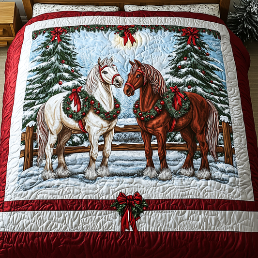 Christmas Horse TAI201124399 Quilt Blanket