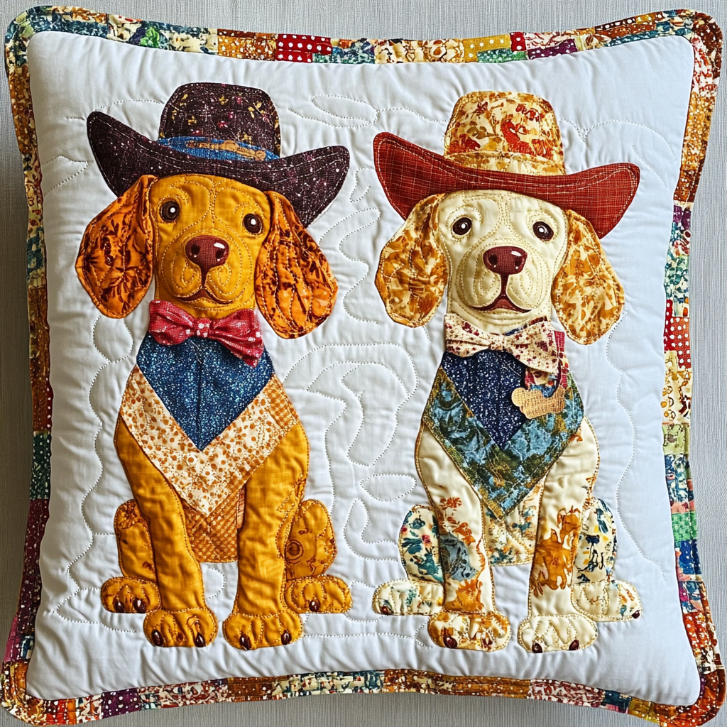 Cowboy Cavalier DAI241224123 Quilted Pillow Case