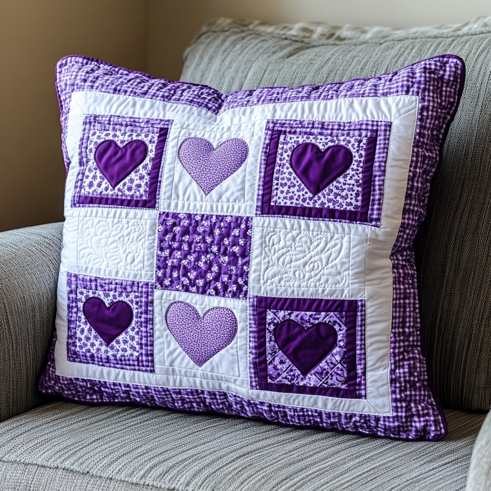 Heart DAI230924152 Quilted Pillow Case Charming Favor