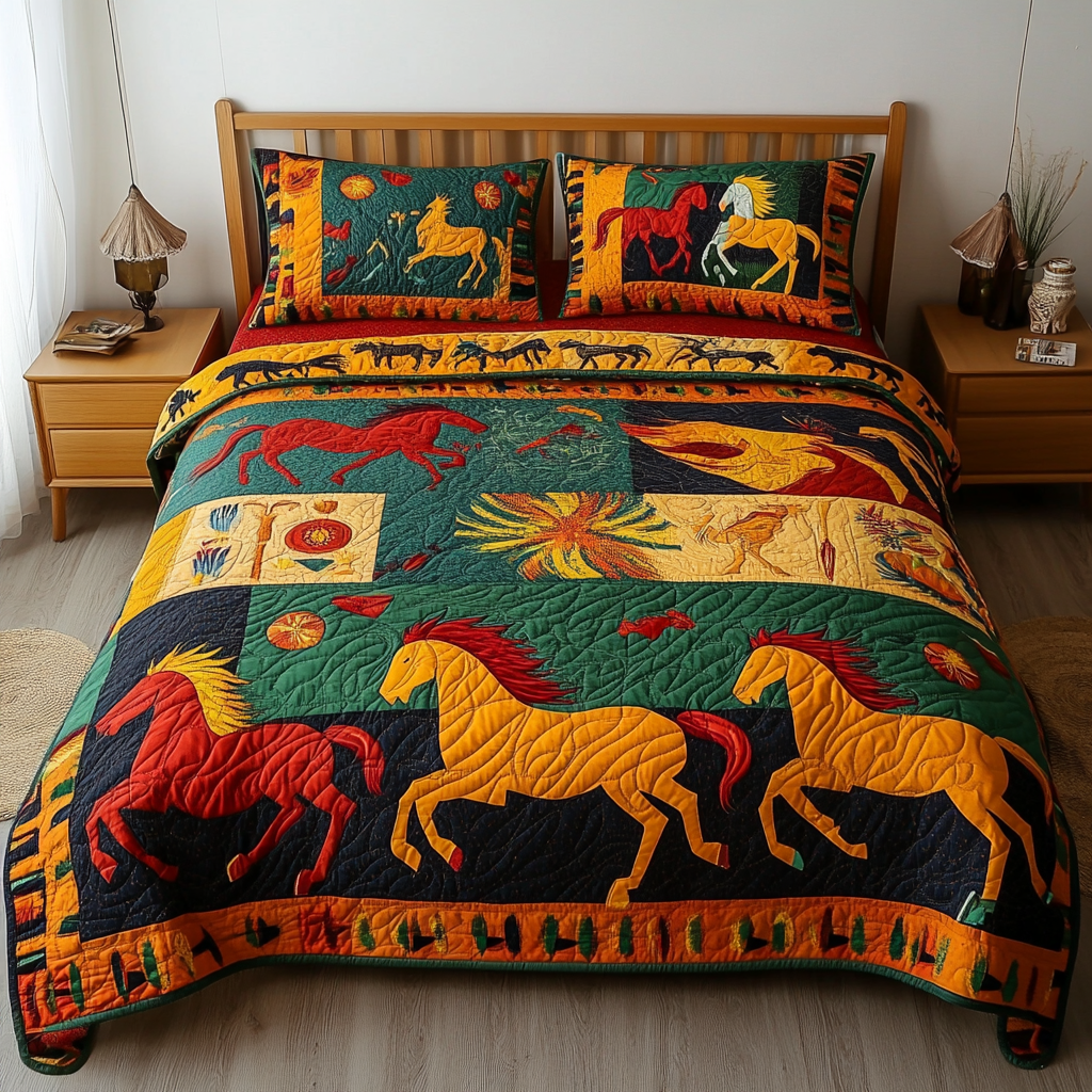 Native Horse TAI080824053 Quilt Bedding Set