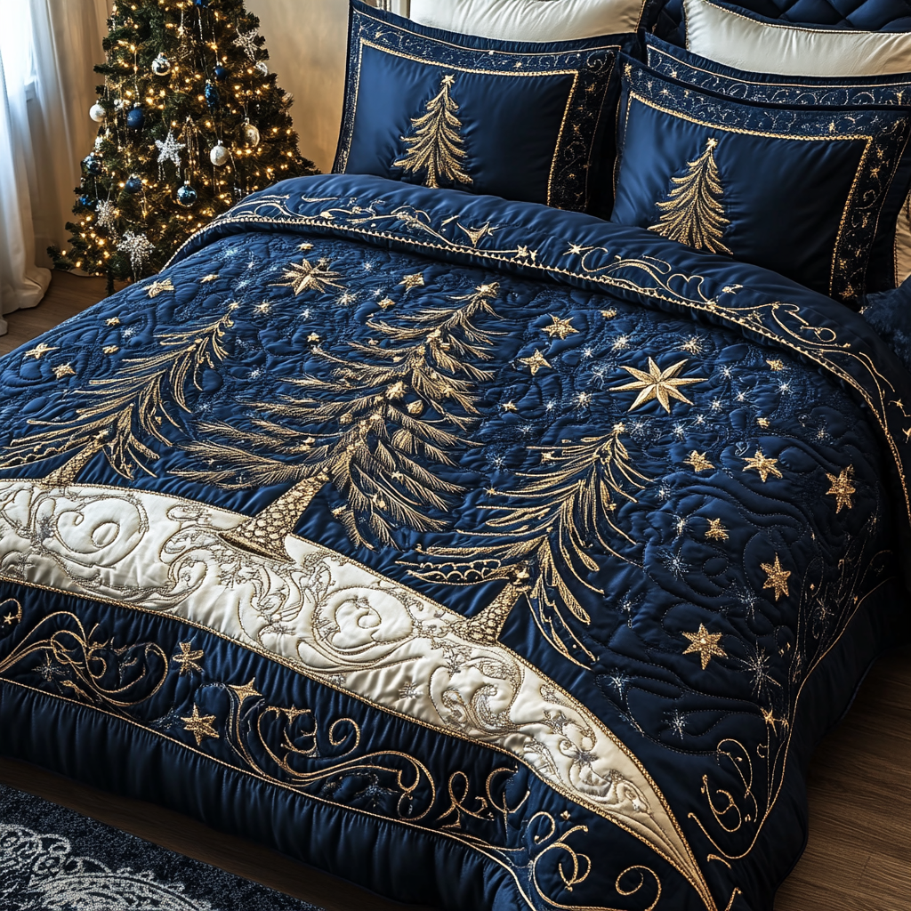 Christmas Tree TAI141124091 Quilt Bedding Set