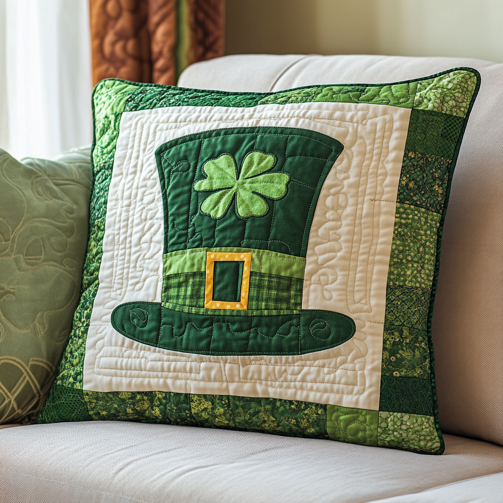 St Patrick's Day DAI051224144 Quilted Pillow Case