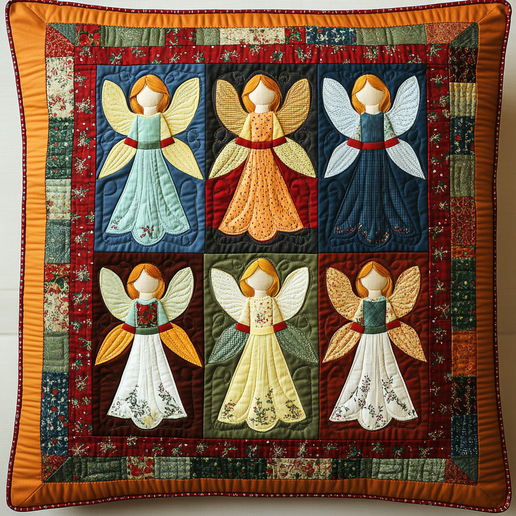 Christmas Angel DAI181124082 Quilted Pillow Case