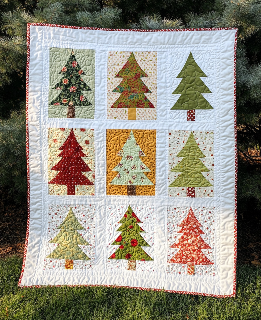 Christmas Tree TAI040924271 Quilt Blanket