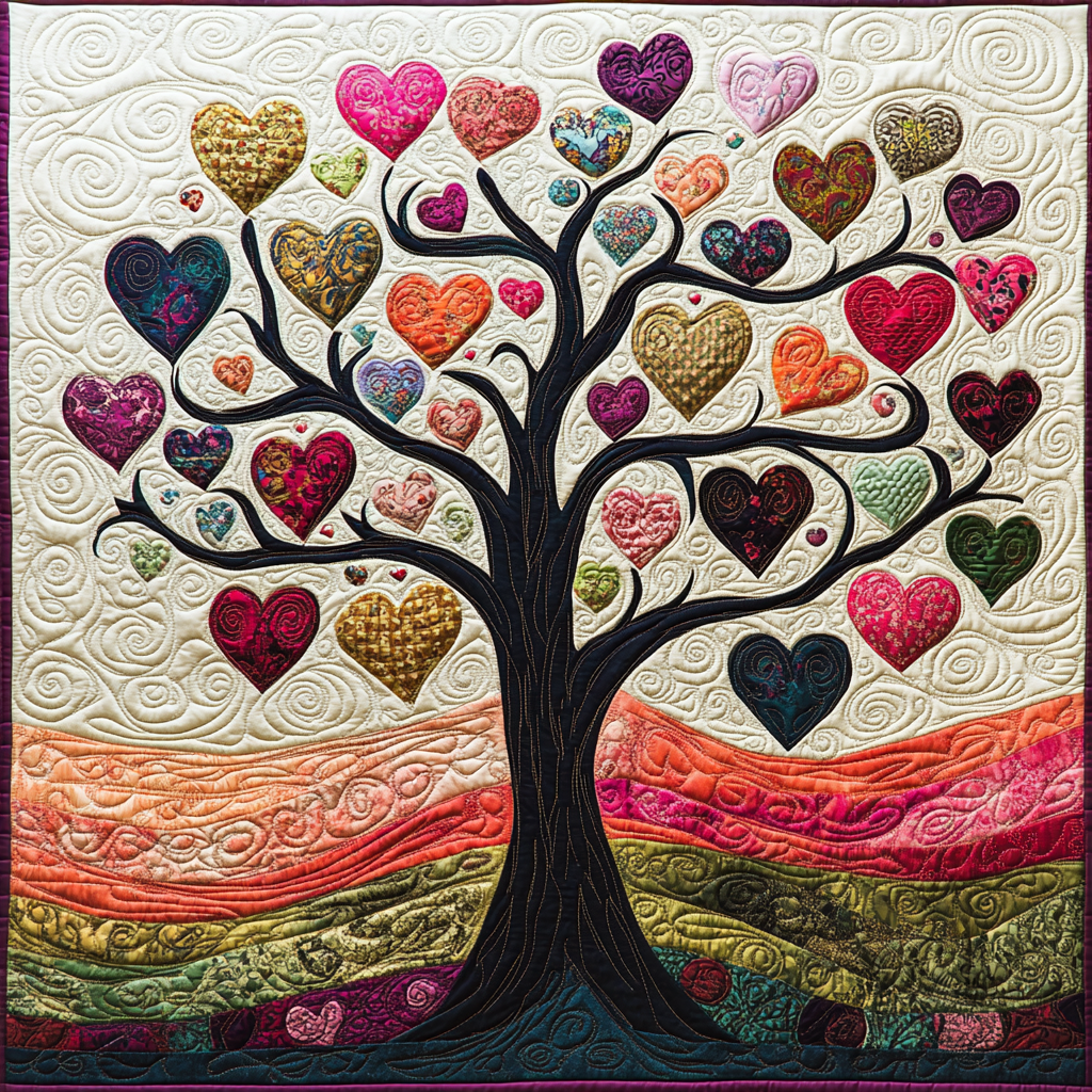 Tree Of Hearts DAI301224072 Quilt Blanket