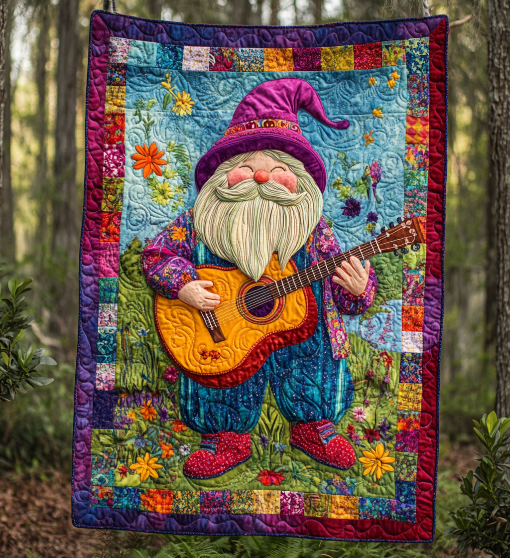 Gnome Guitarist DAI241224335 Quilt Blanket