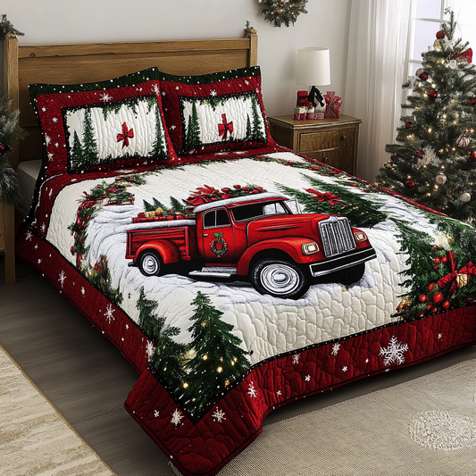 Christmas Truck TAI260924008 Quilt Bedding Set