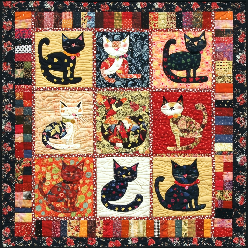 Cat DAI070824138 Quilt Blanket