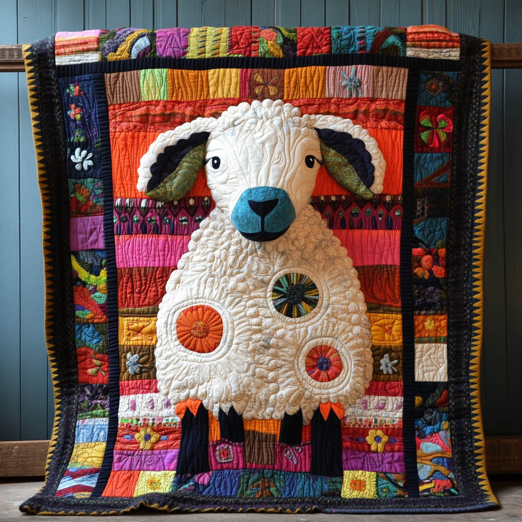 Sheep DAI070824128 Quilt Blanket